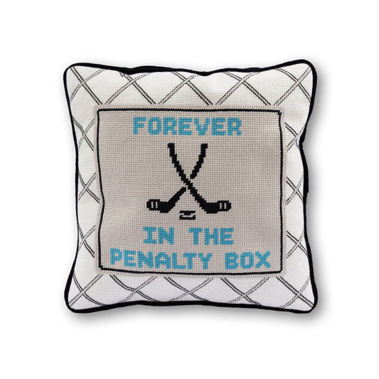Penalty Box Needlepoint Pillow