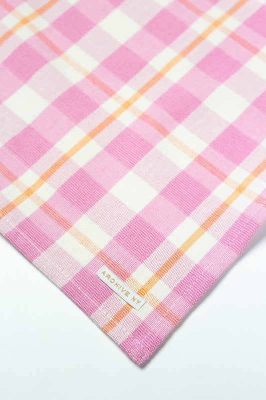 Archive NY Abigail Plaid Placemat in Bubblegum