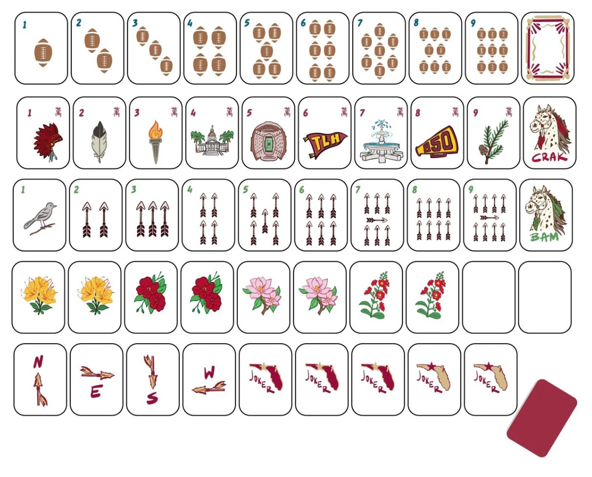 Keva FSU Mahjong Tiles & Mat