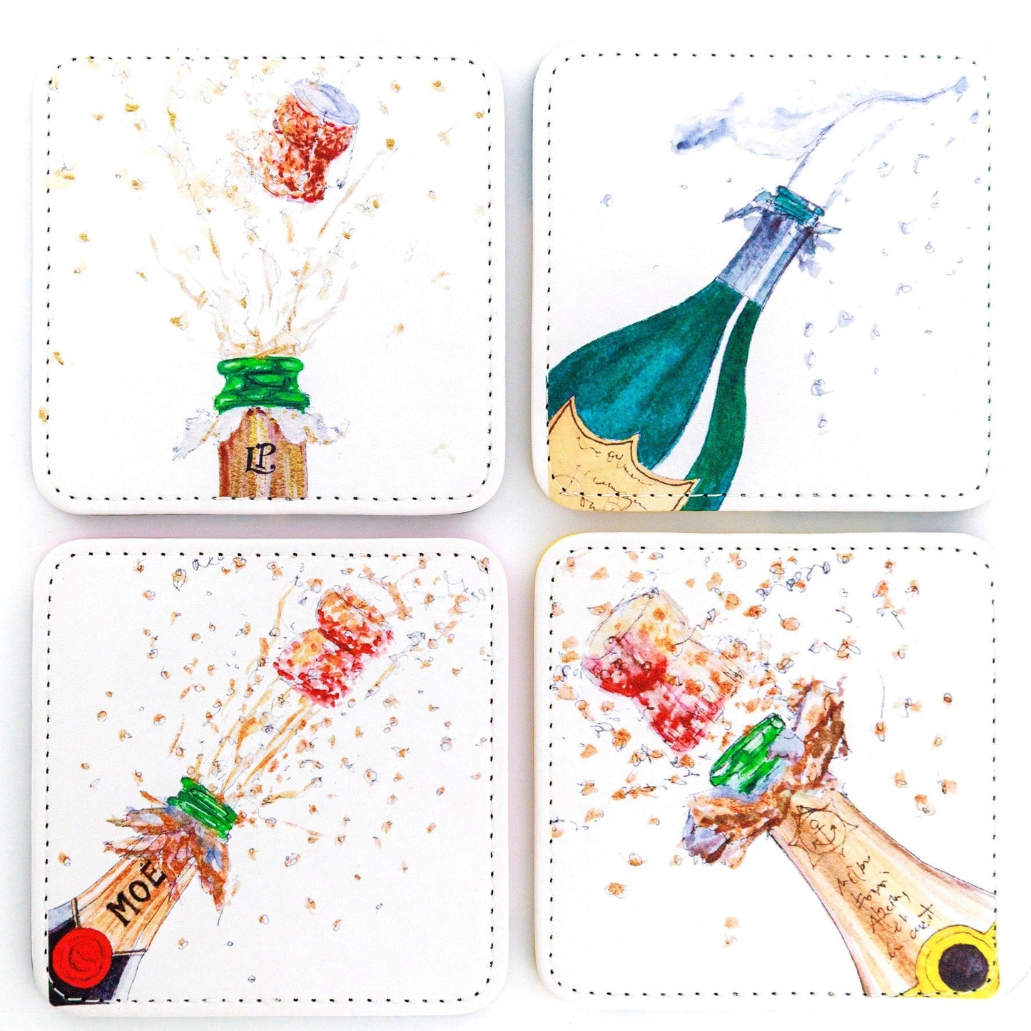 Bubbly Time Coasters Set of 4