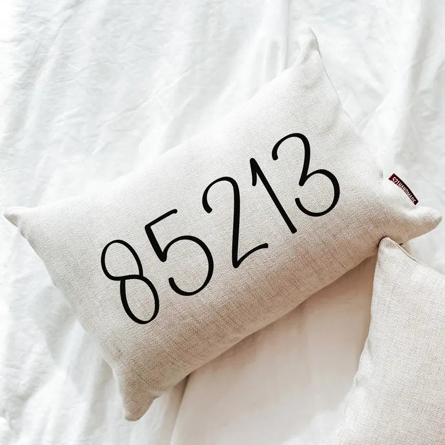 Minimalist Zip Code Pillow