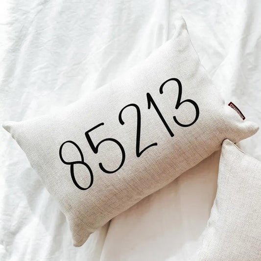 Minimalist Zip Code Pillow