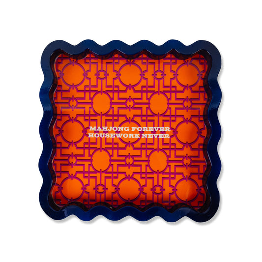 Mahjong Large Lacquer Tray