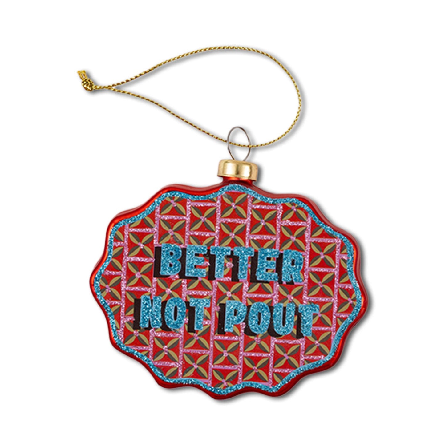 Scallop Ornament - Better Not Pout