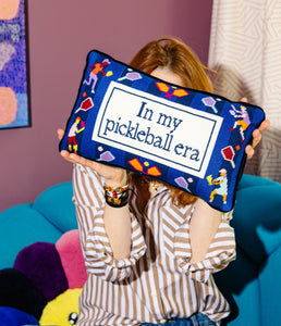 Pickleball Era Needlepoint Pillow