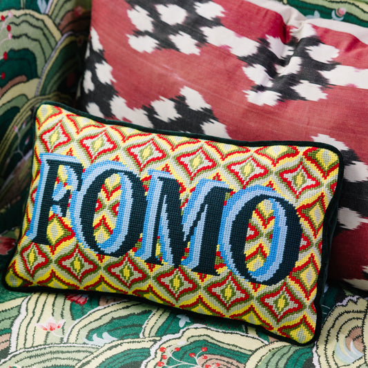 FOMO Needlepoint Pillow