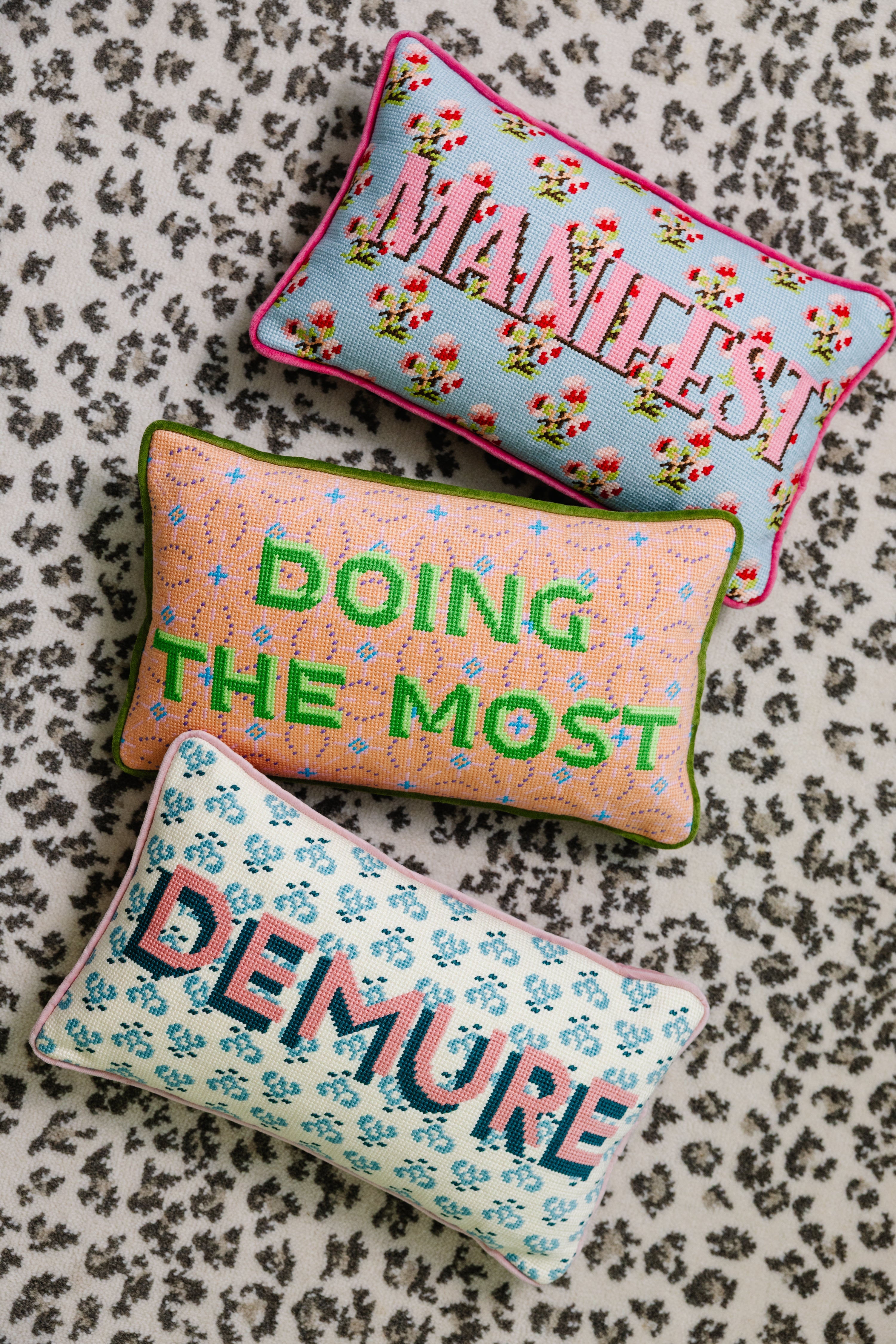 Doing the Most Needlepoint Pillow