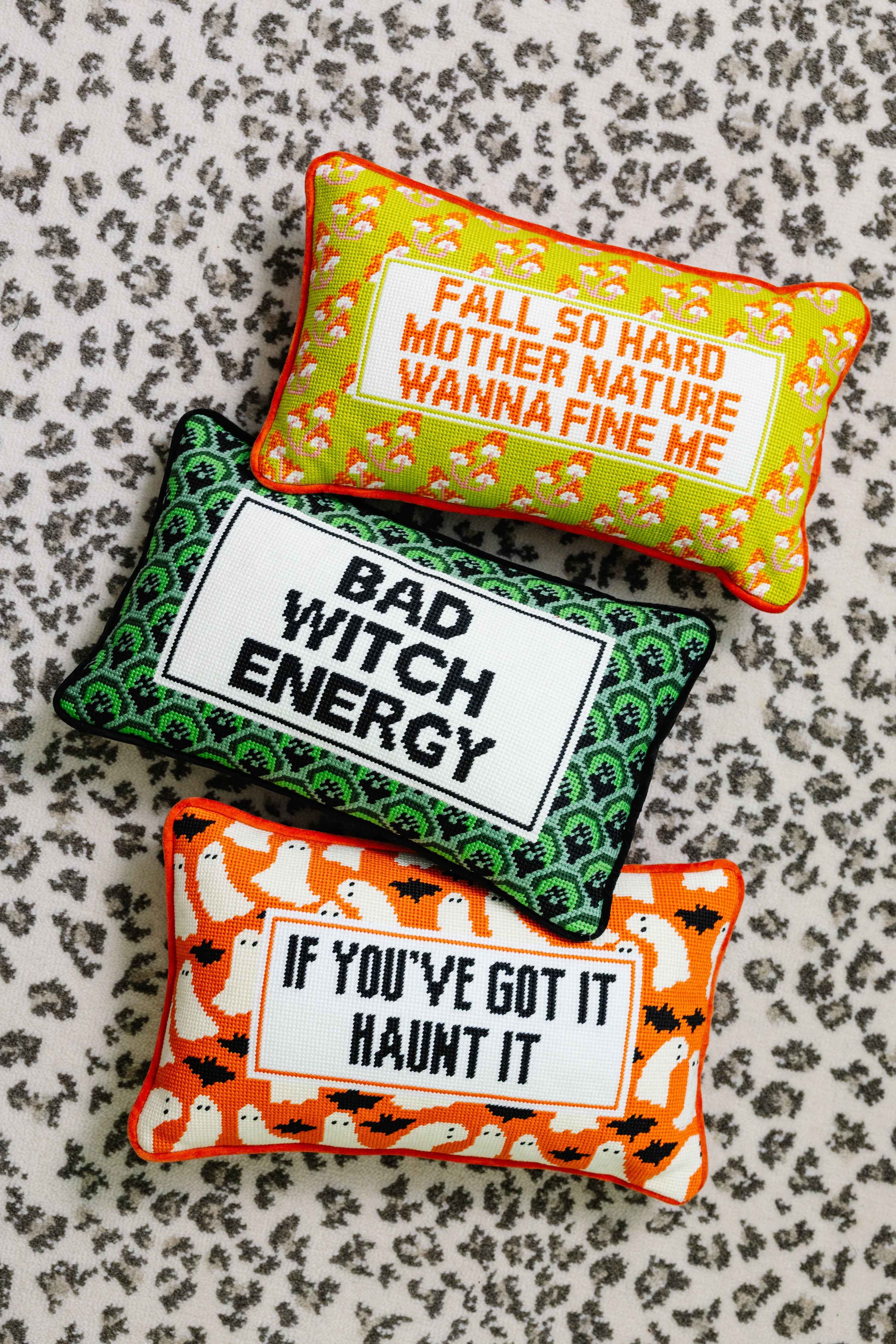 Bad Witch Energy Needlepoint Pillow
