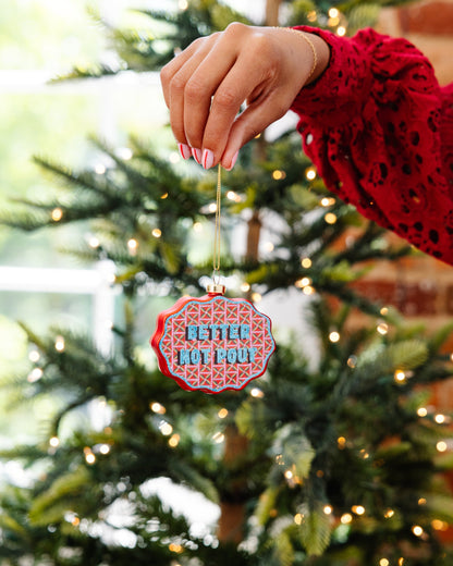 Scallop Ornament - Better Not Pout