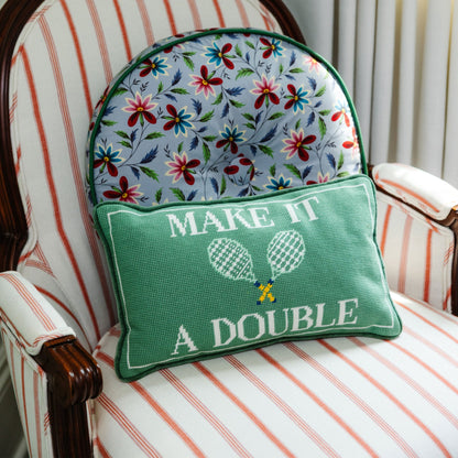 Make It A Double Needlepoint Pillow