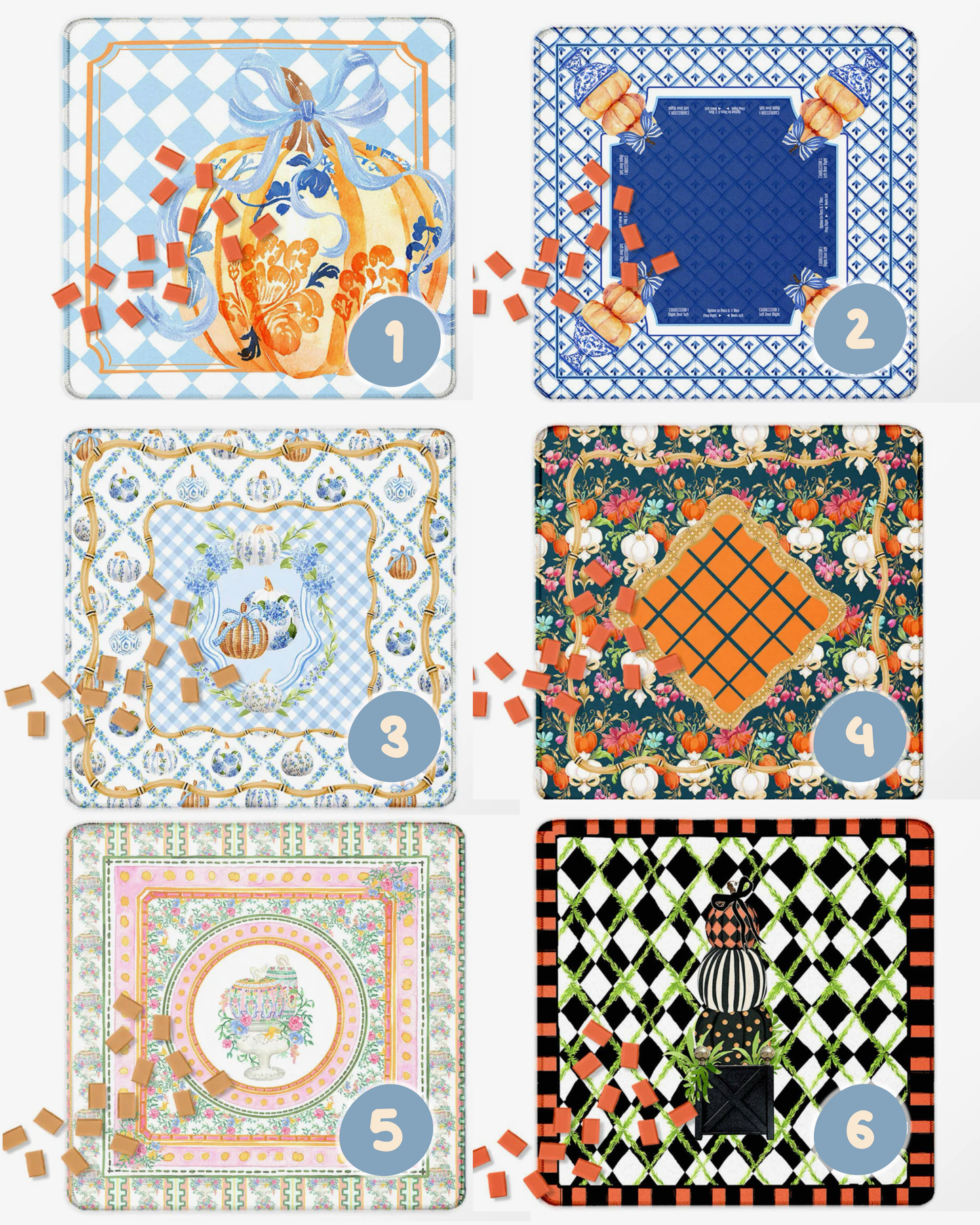 PREORDER “Falling for Mahj” Neoprene Mahjong Mats