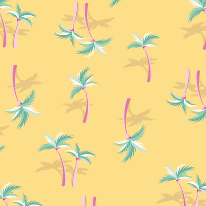 Palm Tree Yellow Two-Piece Set