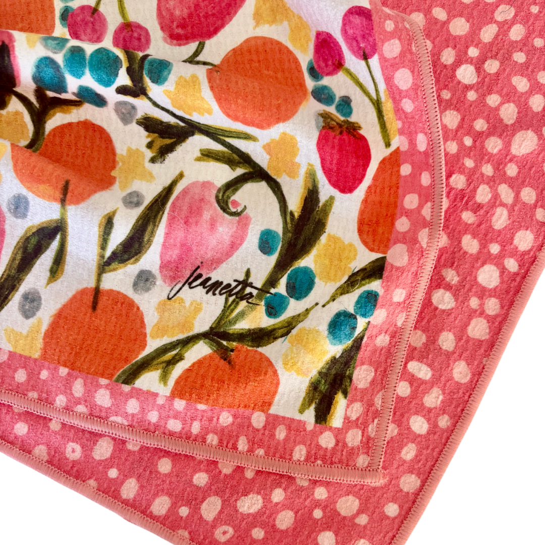 Tutti Frutti Double-Sided Tea Towel