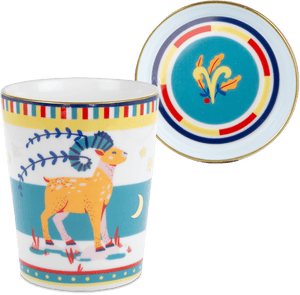 Aries Porcelain Tumbler with Saucer