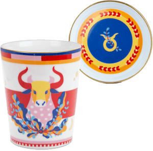 Taurus Porcelain Tumbler with Saucer