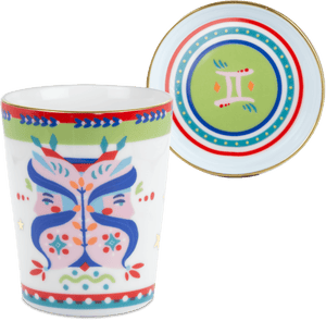 Gemini Porcelain Tumbler with Saucer