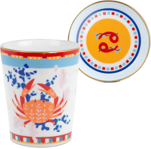 Cancer Porcelain Tumbler with Saucer