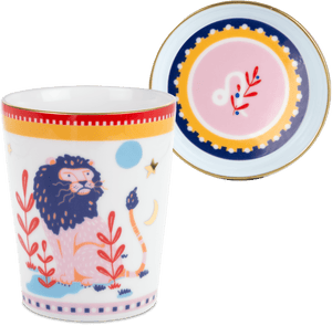 Leo Porcelain Tumbler with Saucer