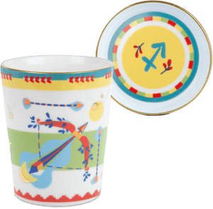 Sagittarius Porcelain Tumbler with Saucer