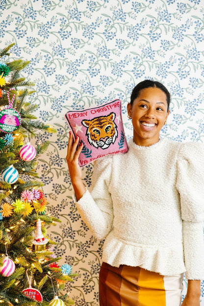 Filthy Animal Needlepoint Pillow