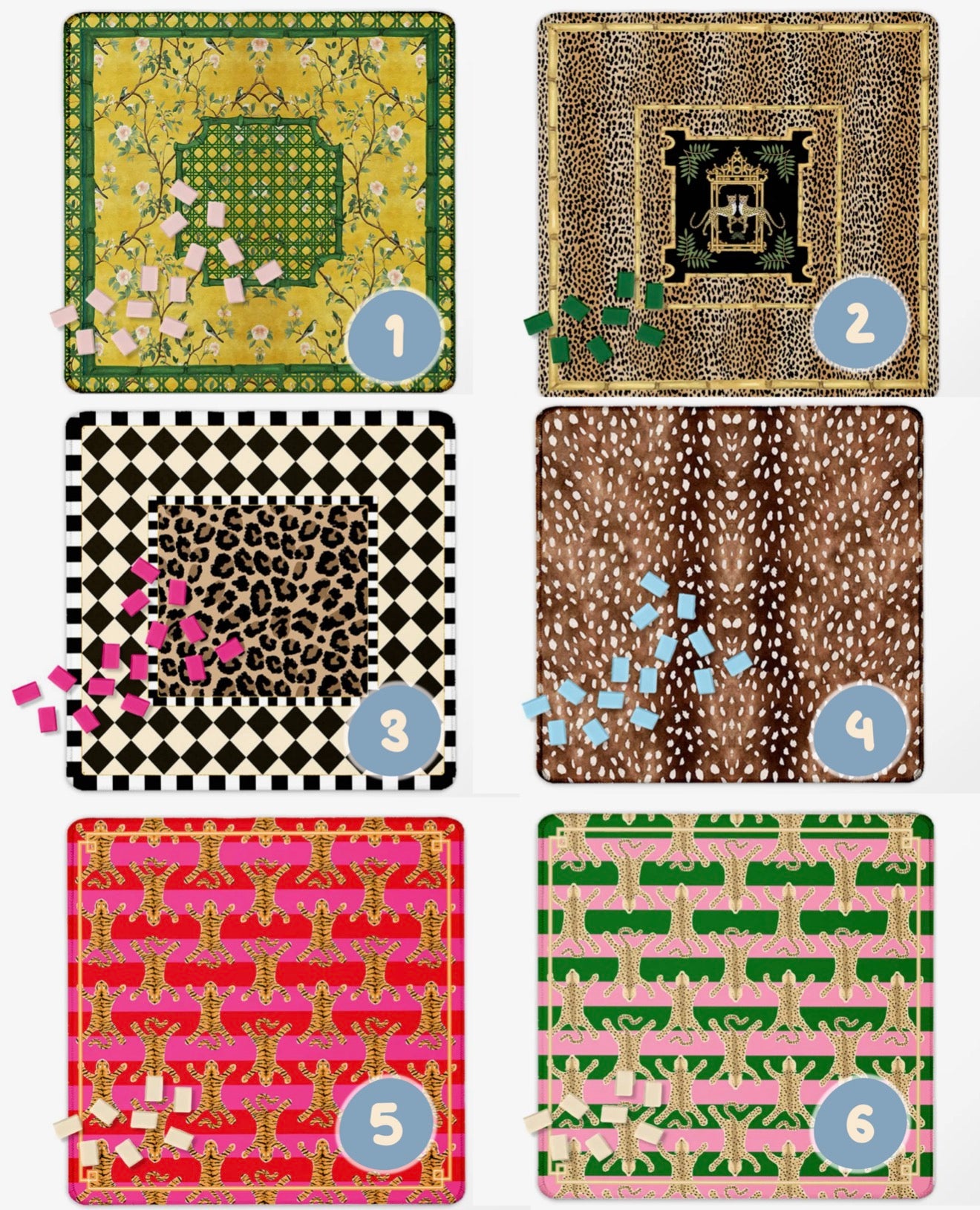 PREORDER “The Classics” Neoprene Mahjong Mat Collection