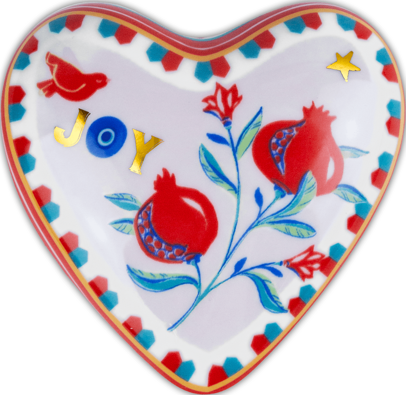Small Decorative Heart - Pomegranate Design
