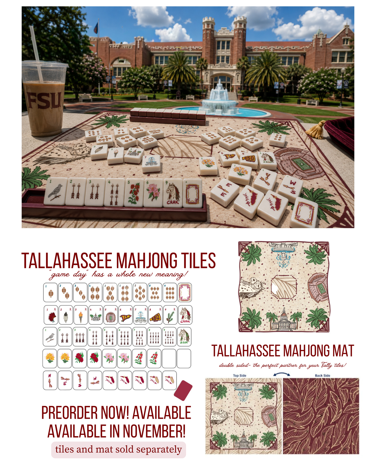 Keva FSU Mahjong Tiles & Mat