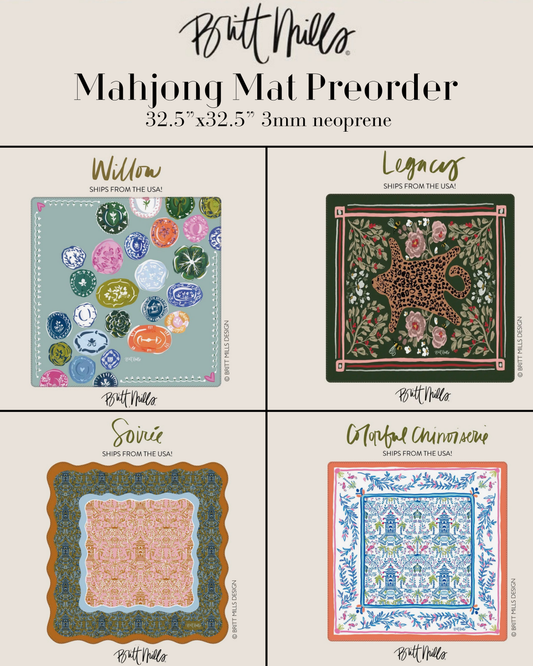 Britt Mills Neoprene Mahjong Mat *PREORDER*
