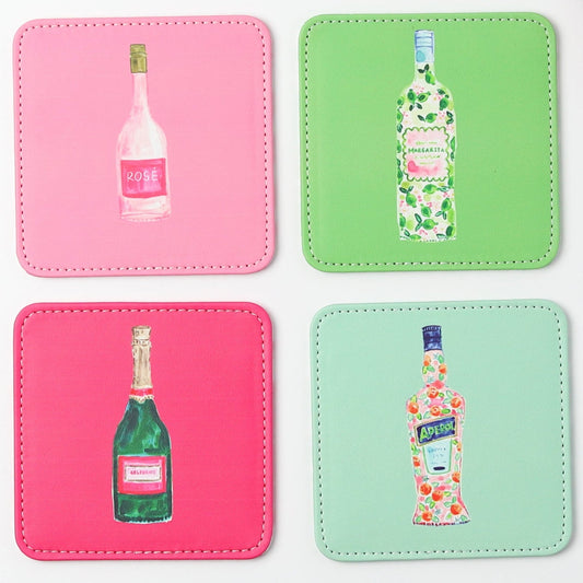 Cocktails Coasters, Set of 4