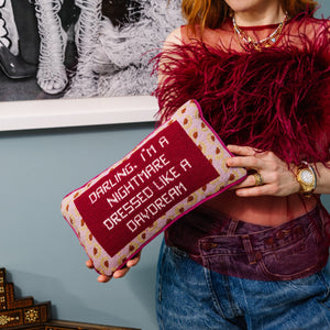 Dressed Like A Daydream Needlepoint Pillow