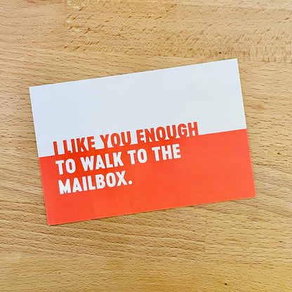 I Like You Enough | Postcard Pack