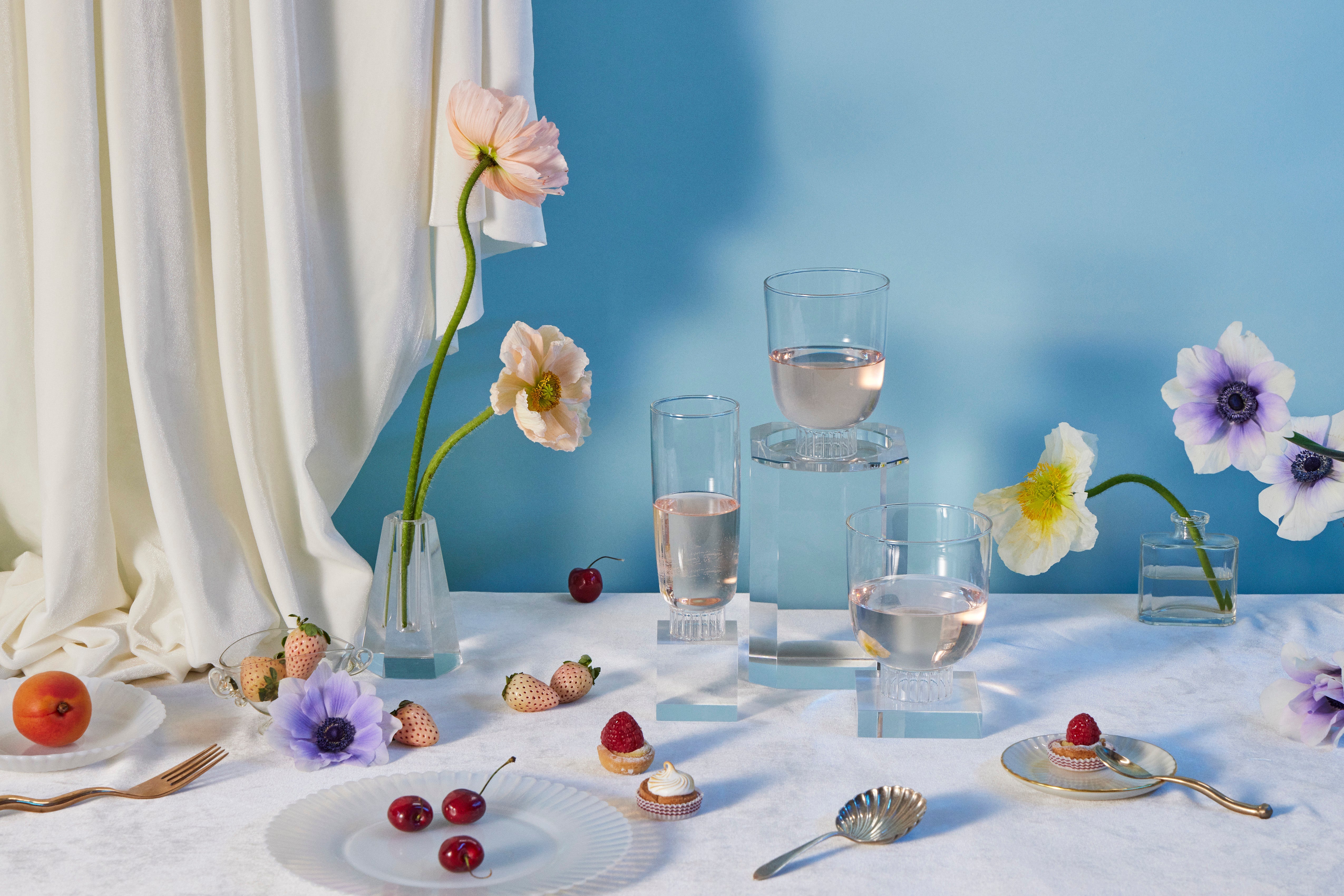 Romantic Stemless Wine Glasses