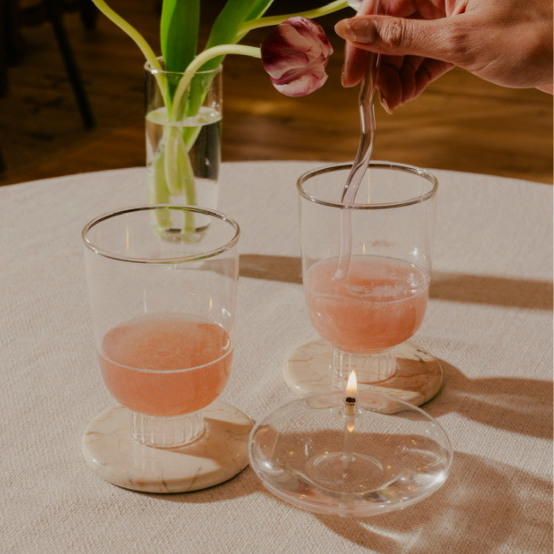 Romantic Stemless Wine Glasses