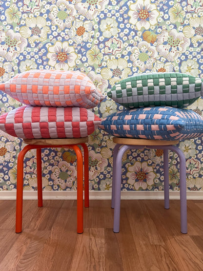 Backordered: Sujani Quilted Pillow - Blue & Green
