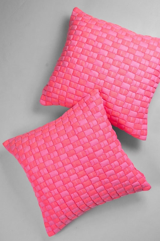 Backordered: Sujani Quilted Pillow - Neon Pink
