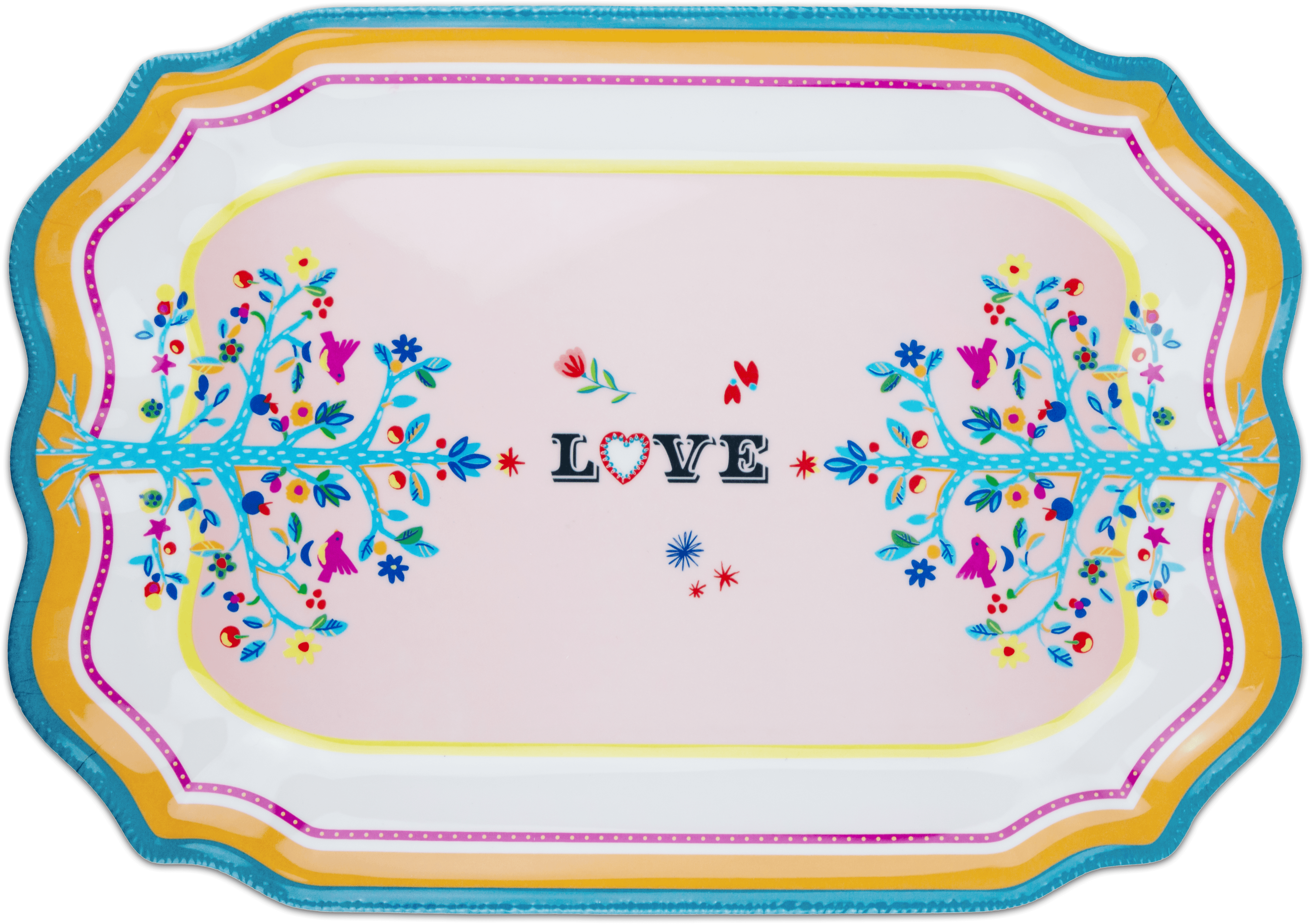 Decorative Melamine Serving Tray