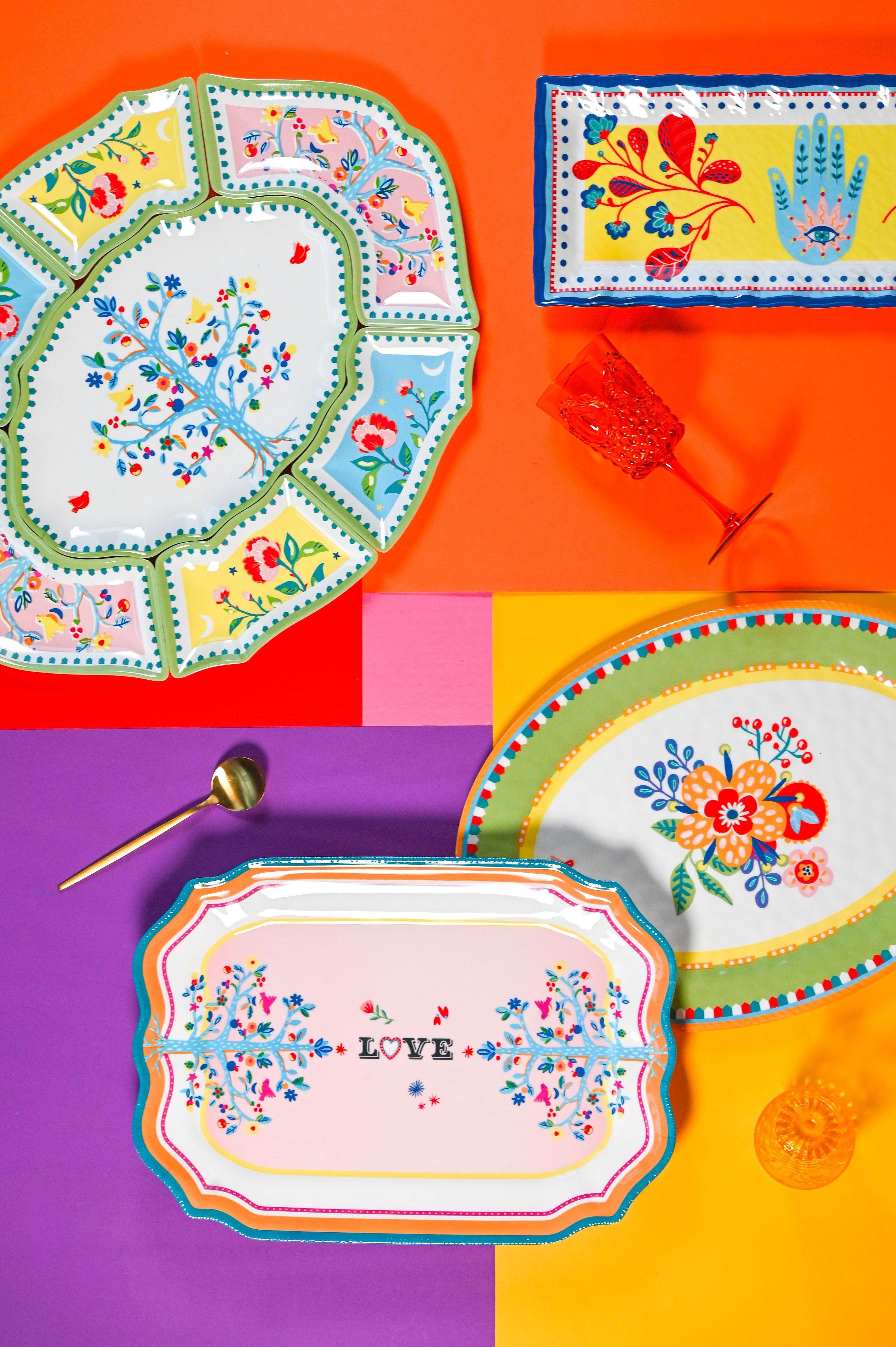 Decorative Melamine Serving Tray