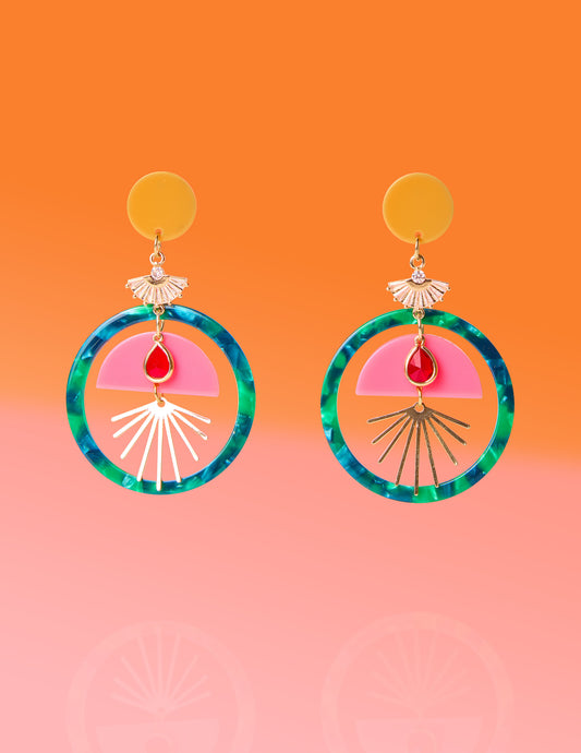 Tropic Glam Hoops