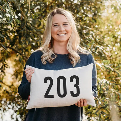 Bold Area Code Pillow