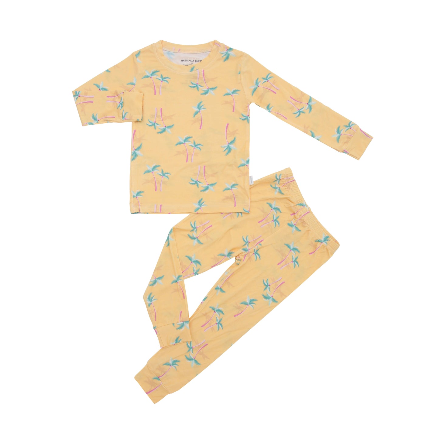 Palm Tree Yellow Two-Piece Set
