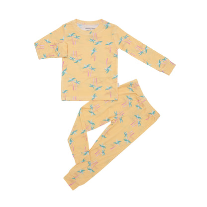 Palm Tree Yellow Two-Piece Set