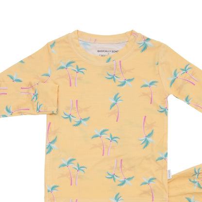 Palm Tree Yellow Two-Piece Set
