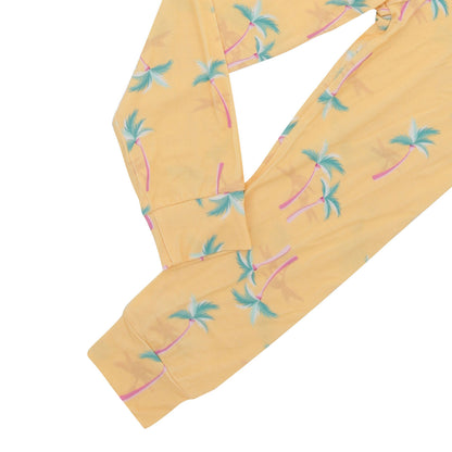 Palm Tree Yellow Two-Piece Set