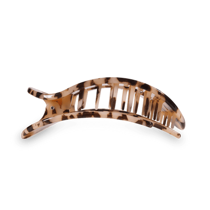 Blonde Tortoise Large Flat Round Hair Clip
