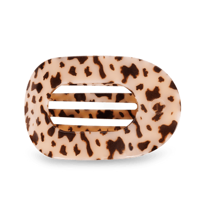Blonde Tortoise Large Flat Round Hair Clip