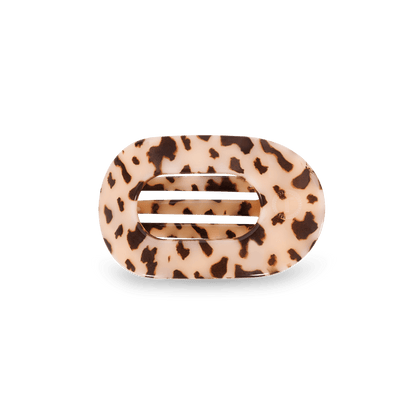 Blonde Tortoise Small Flat Round Hair Clip