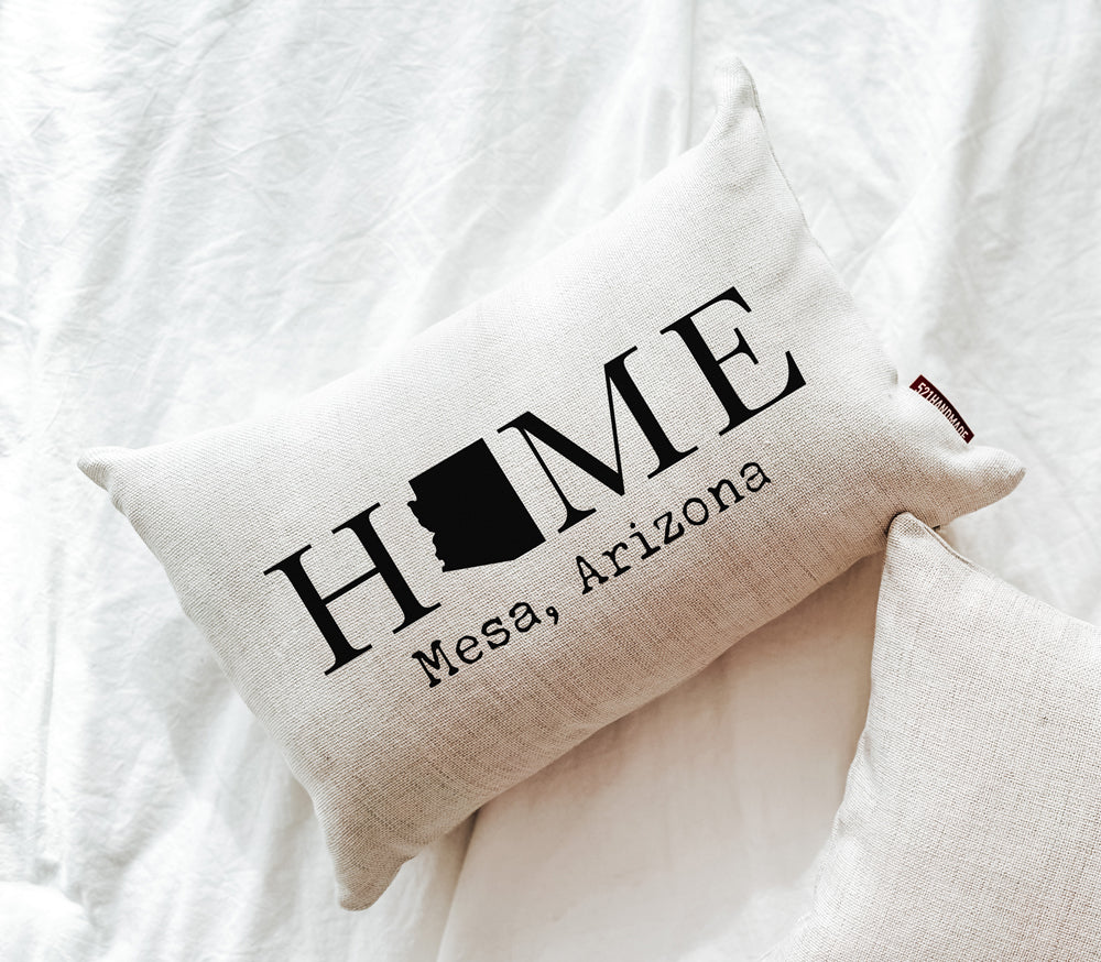 Home State Zip Code Pillow - Double Sided Print