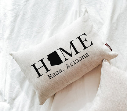 Home State Zip Code Pillow - Double Sided Print