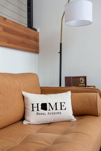 Home State Zip Code Pillow - Double Sided Print