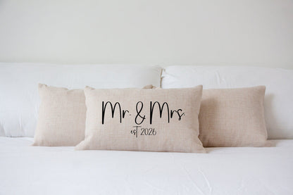 Mr. & Mrs. Est. 2026 Pillow